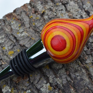 Amazing Handmade Multi Colored Wood Wine Bottle Stopper