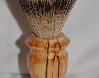 Beautiful Handmade Spalted Pacific Alder Shaving Brush