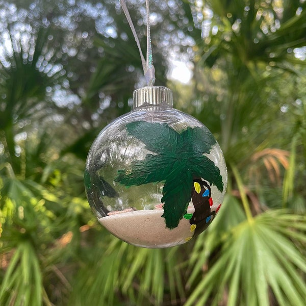 Palm Tree Sand Globe Ornament