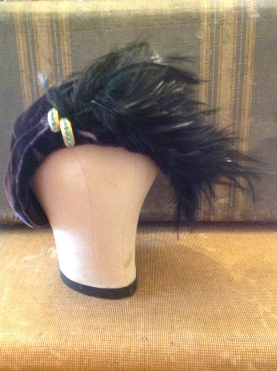 Vintage BETMAR, Purple Betmar, Vintge Feathered Be