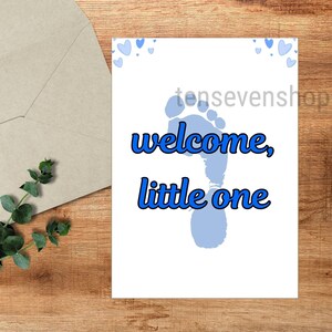 Baby Boy Shower Card: Printable Greeting (PDF Download)