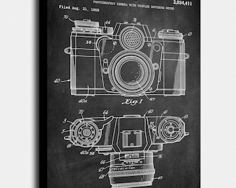 Single 8x10 Print with Black Border Frame Sauer 1962 Framed Photographic Camera with Coupled Exposure Print E