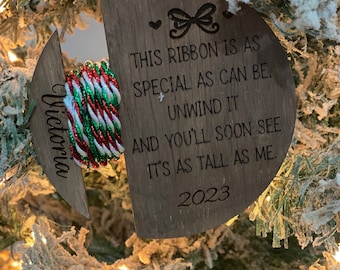 Personalized Baby's First Christmas Ornament: Keepsake Ribbon Gift