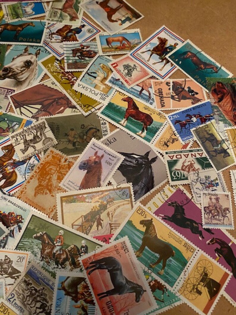 Più di 100 francobolli di cavalli da tutto il mondo Etsy