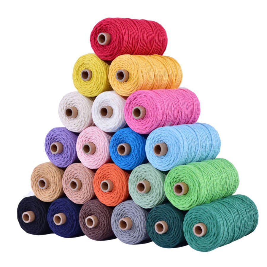 100m of 3mm 100 Cotton Yarn For Macrame & Crafts in Various Etsy