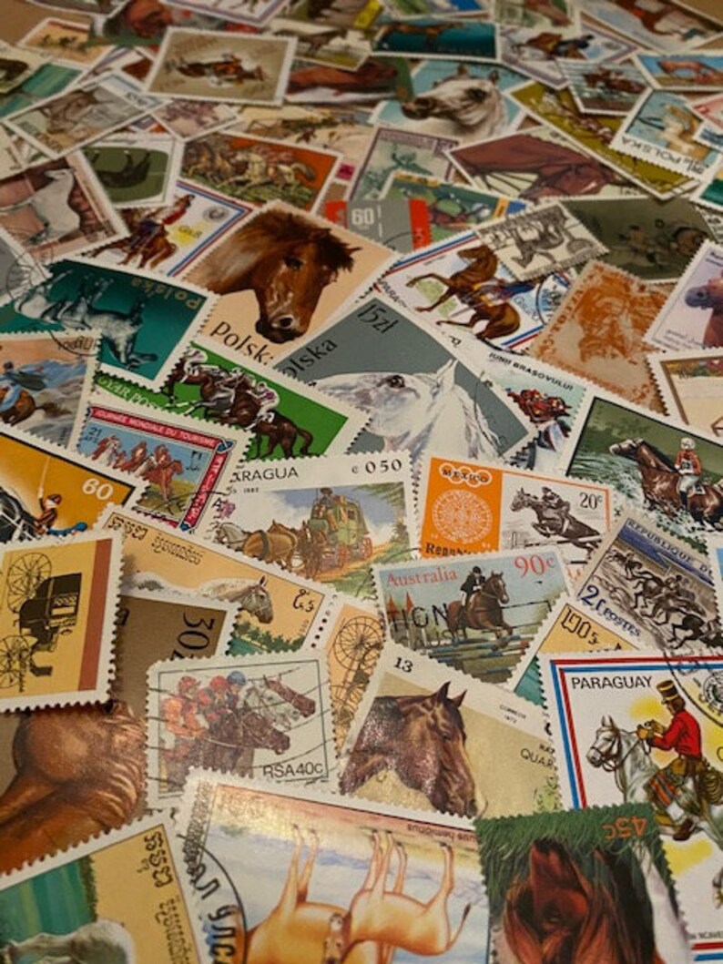 Più di 100 francobolli di cavalli da tutto il mondo Etsy
