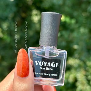 Sun Friendly Topcoat for Solar Polish [Sun Shine] quick dry finish that is safe for sun-activated nail polishes image 2