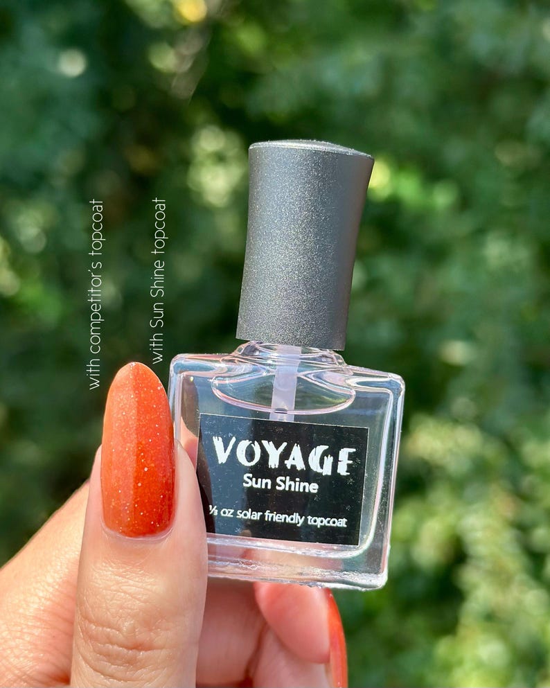 Sun Friendly Topcoat for Solar Polish [Sun Shine] quick dry finish that is safe for sun-activated nail polishes image 2