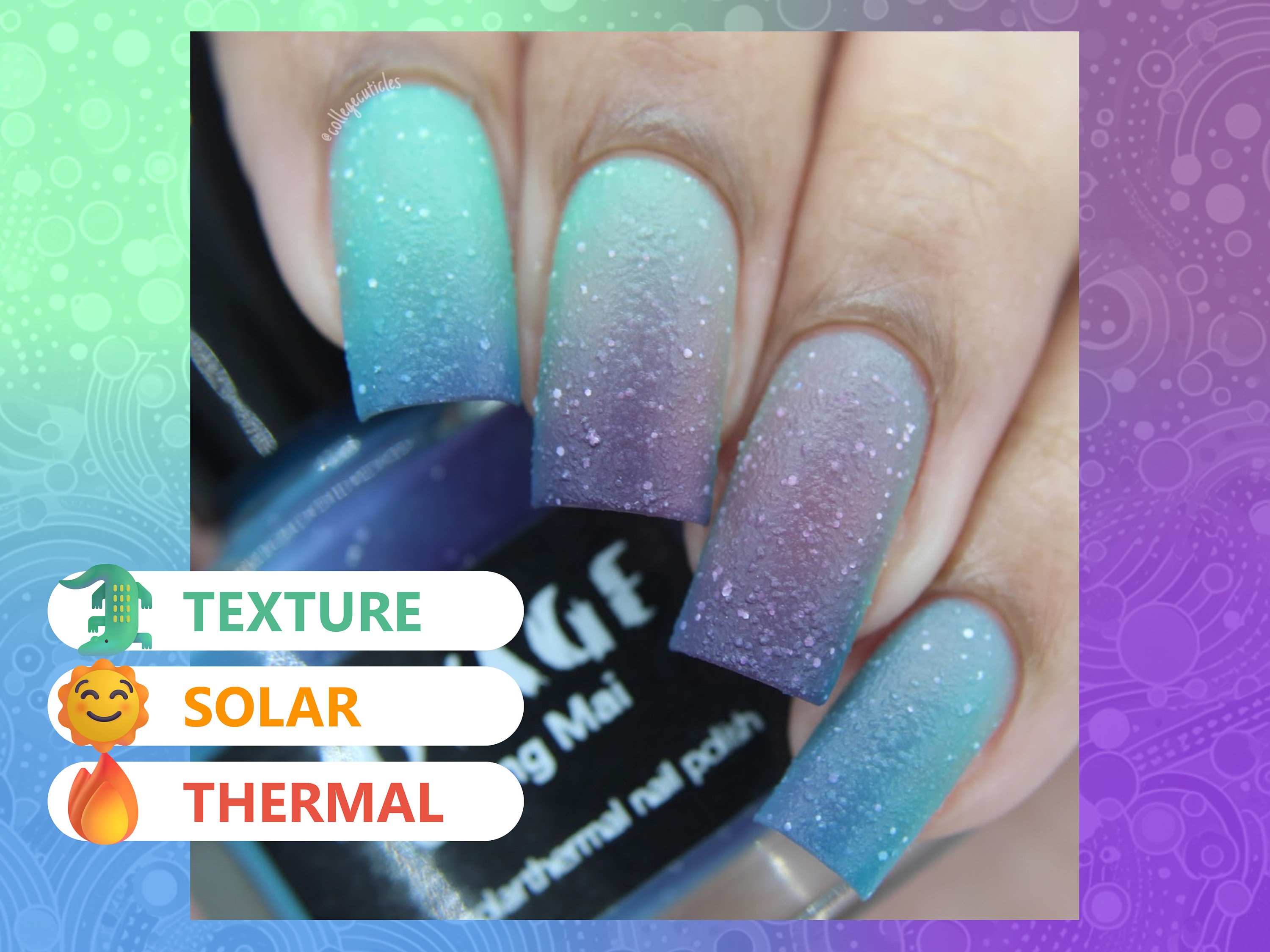 Texture Solarthermal Nail Polish [chiang Mai] Teal Blue