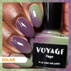 Sun Changing Indie Nail Polish [Page] Green Gray Purple Solar Color Shifting Glitter Crelly, Spooky Season Fall Nail Art Fingernail Polish