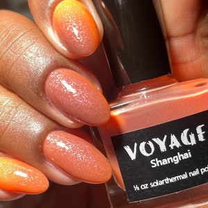 Shanghai Solarthermal Neon Unique Nail Polish, Orange Pink Neon Crelly UV Reactive Nail Polish, Summer Designs Nail Polish image 10