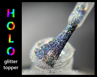 Dubai - Halo Holographic Indie Nail Polish, Rainbow Chunky Flakie Glitter Topper Nail Polish, Spring Designs Nail Varnish