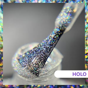 Holographic Topper Indie Nail Polish [Dubai] Rainbow Chunky Flakie Glitter Indie Nail Polish, Fairy Dust Holiday Sparkle Nail Varnish