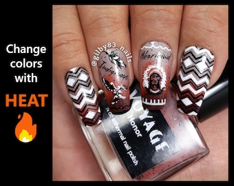 Honor - Trithermal Charity Indie Nail Polish, Silver Coral Pink Brown Glitter Salmon Inspired Thermal, Benefits Indigenous Duwamish Tribe