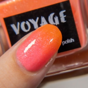 Shanghai Solarthermal Neon Unique Nail Polish, Orange Pink Neon Crelly UV Reactive Nail Polish, Summer Designs Nail Polish image 8