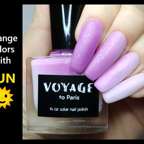 Paris Solar UV Color Shifting Unique Nail Polish White Pink - Etsy UK Paris Solar UV Color Shifting Unique Nail Polish White Pink - Etsy UK