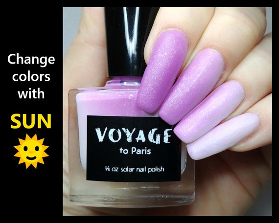Paris Solar UV Color Shifting Unique Nail Polish White Pink - Etsy UK Paris Solar UV Color Shifting Unique Nail Polish White Pink - Etsy UK