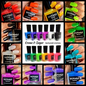 Textured Neon Indie Nail Polish [Creme & Sugar] Bold Fingernail Lacquer with Fun Sugar Finish, Sand Effect Texture Nails for Summer Manis
