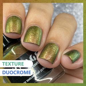 Textured Multichrome Unique Nail Polish [Tamanrasset] Orange Copper Gold Green Algeria Inspired Color Changing Autumn Nail Art Nail Varnish
