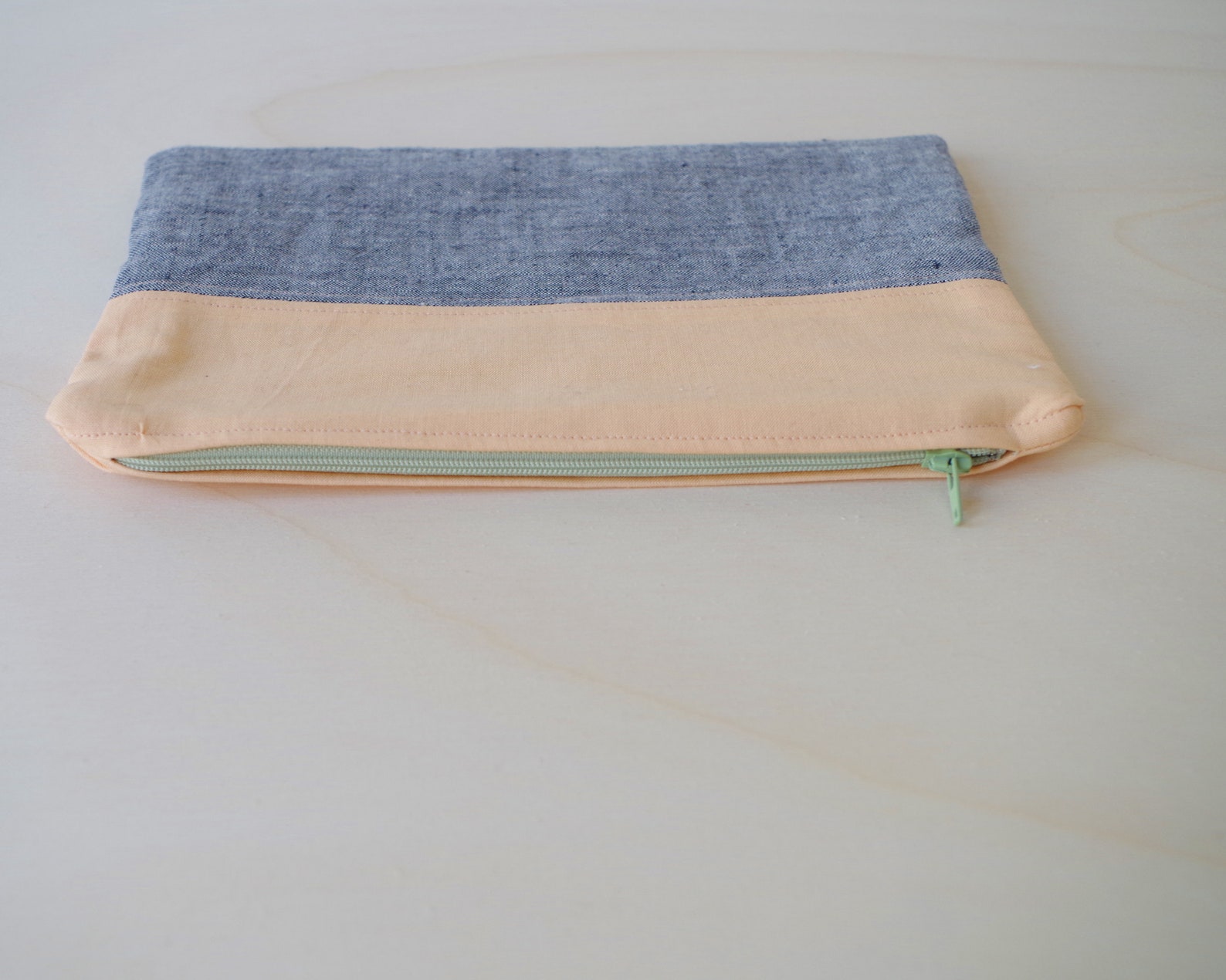 Zipper Puoch in Pastel Colors's Cotton, Stationary Pouch or Cosmetics