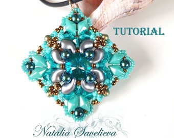 Anleitung, Laguna Anhänger, Perlenmuster, PDF, sofort Download.