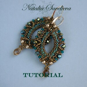Beading Tutorial, Emerald Earrings, Jewelry Tutorial, Bead Pattern PDF, Instant Download.