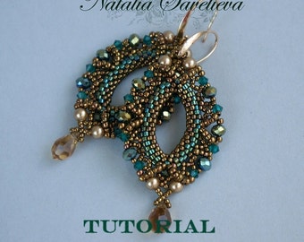 Beading Tutorial, Emerald Earrings, Jewelry Tutorial, Bead Pattern PDF, Instant Download.