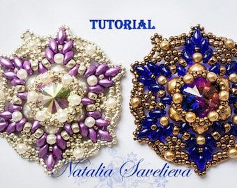 Beading Tutorial, Star Pendant, Jewelry Tutorial, Bead Pattern PDF, Instant Download.