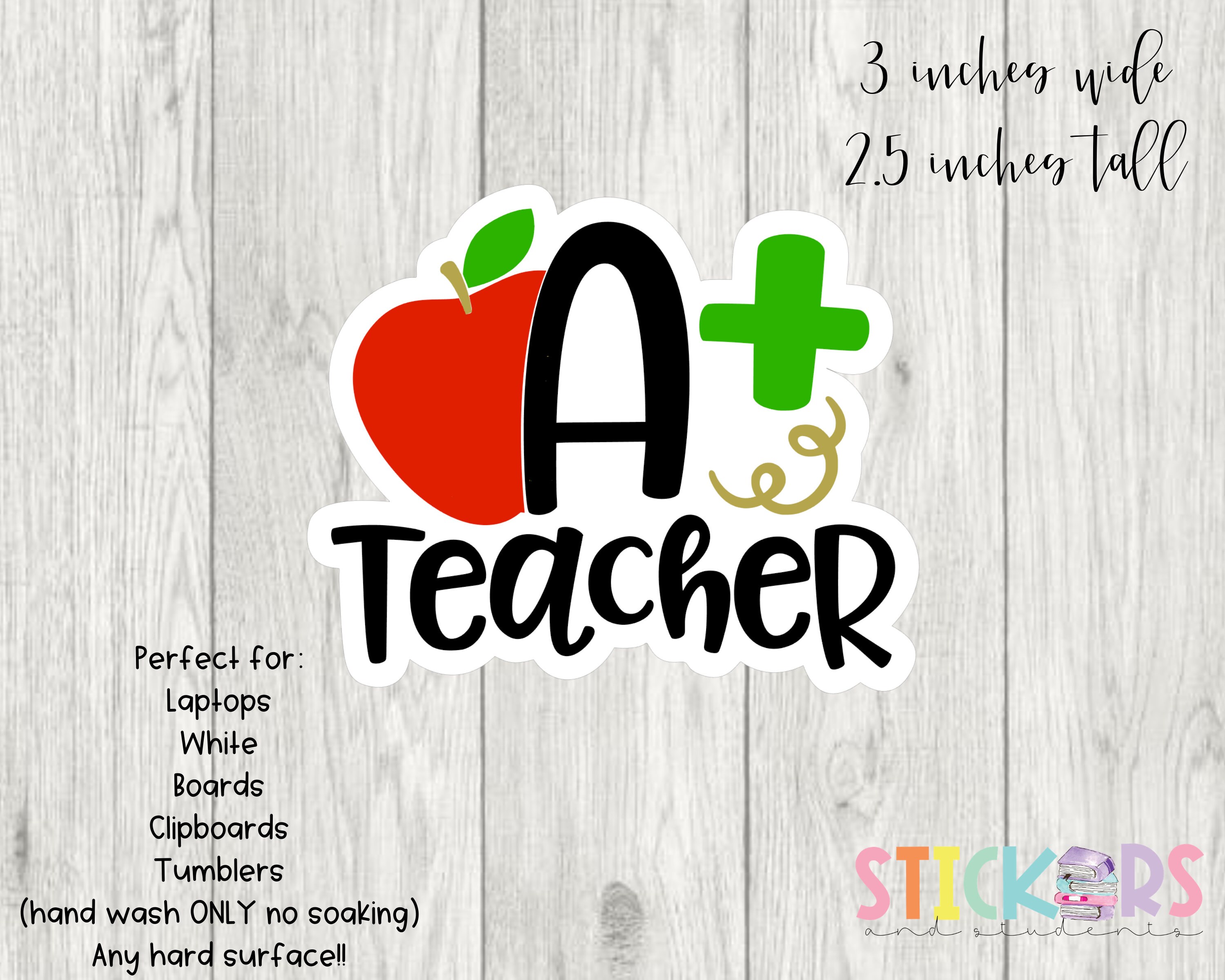 A+ Teacher Teacher Sticker * Matte Vinyl Sticker - Etsy