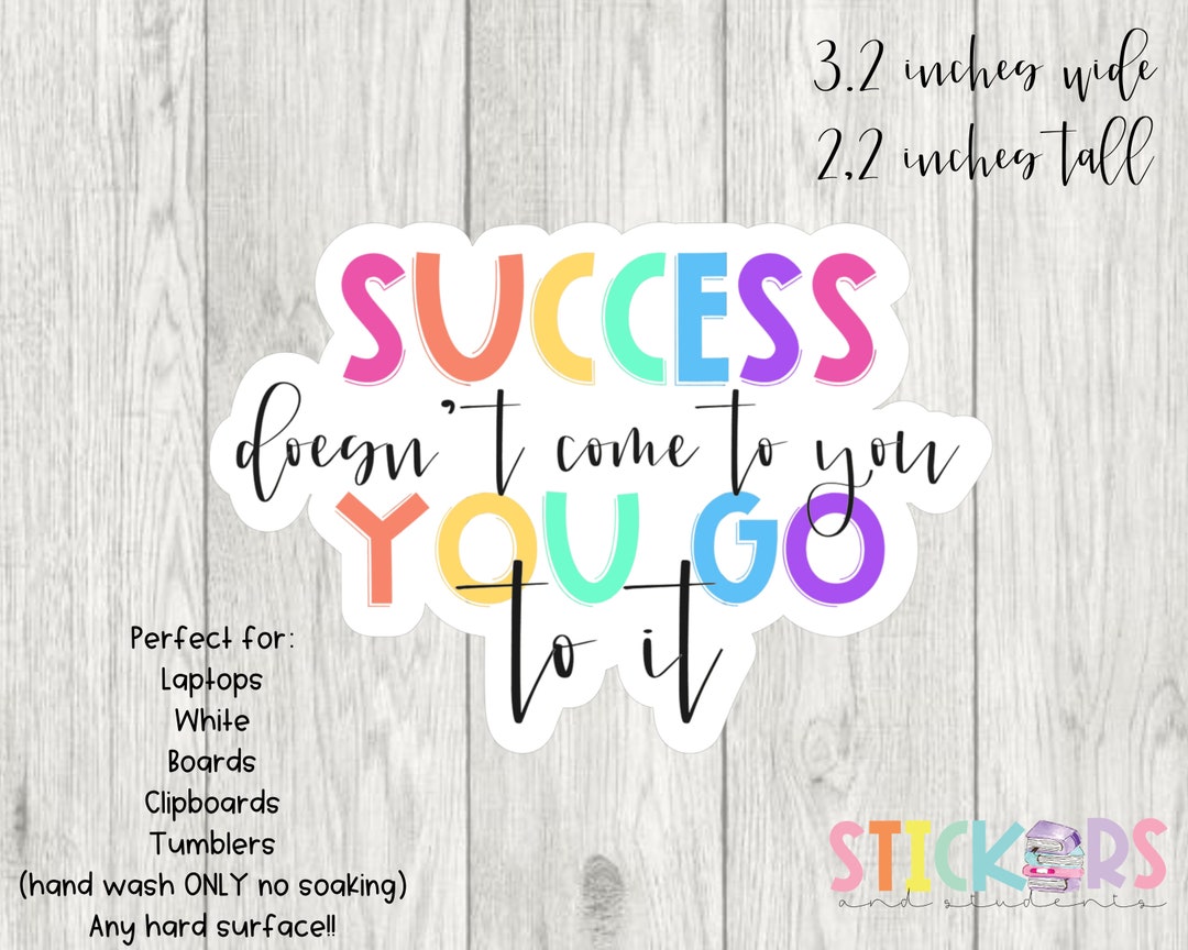 Success Teacher Sticker * Matte Vinyl Sticker - Etsy