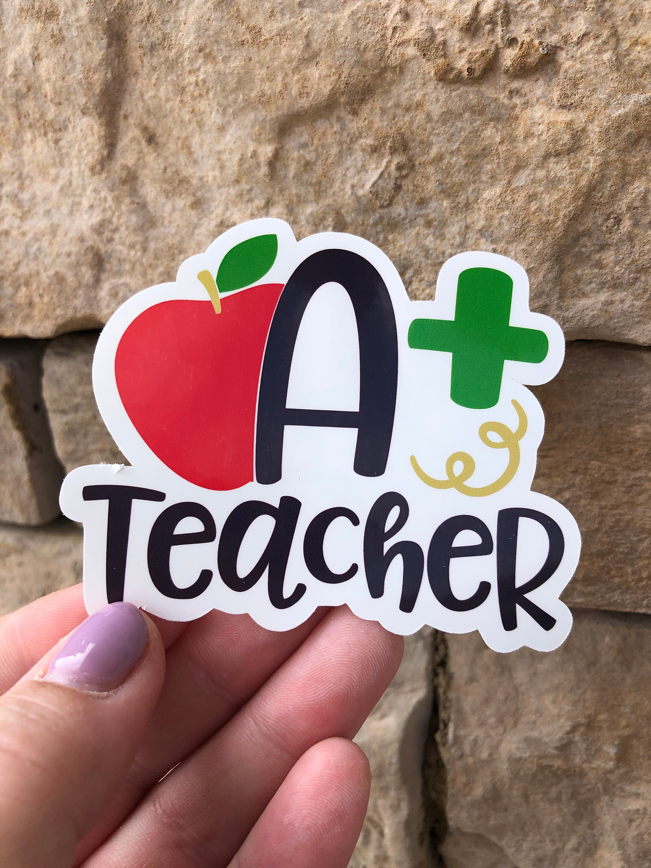 A+ Teacher Teacher Sticker * Matte Vinyl Sticker - Etsy