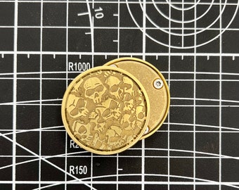 CoinFig Spun - Magnetic Spinning Haptic Slider Coin - Brass