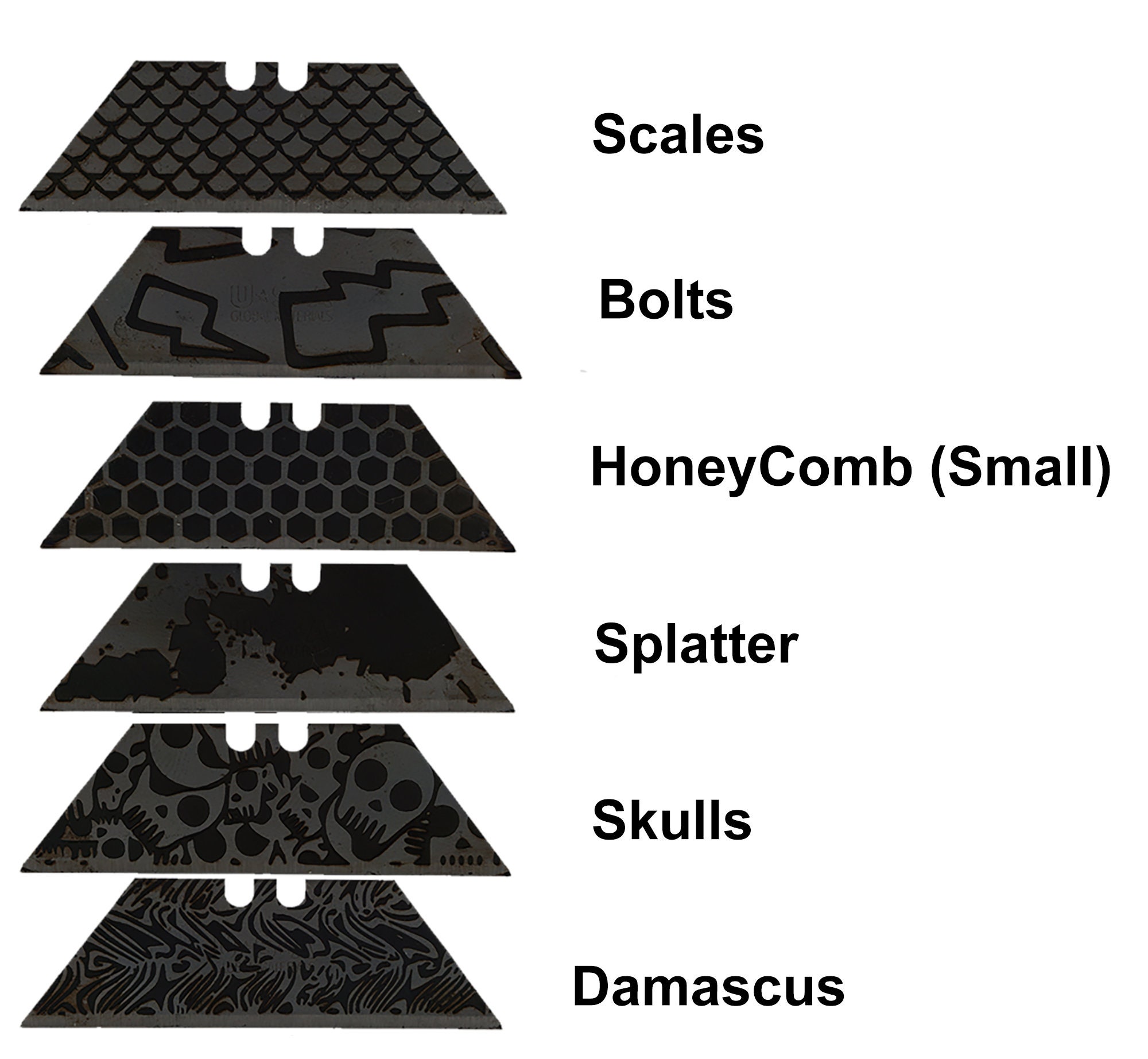 Laser Etched Utility Blade Etsy