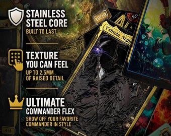 Metal Core Relief Texture Textless Commander for Magic the Gathering - Custom Order