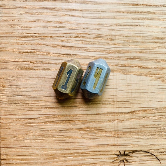 Solid Metal HEX D6 Dice Set