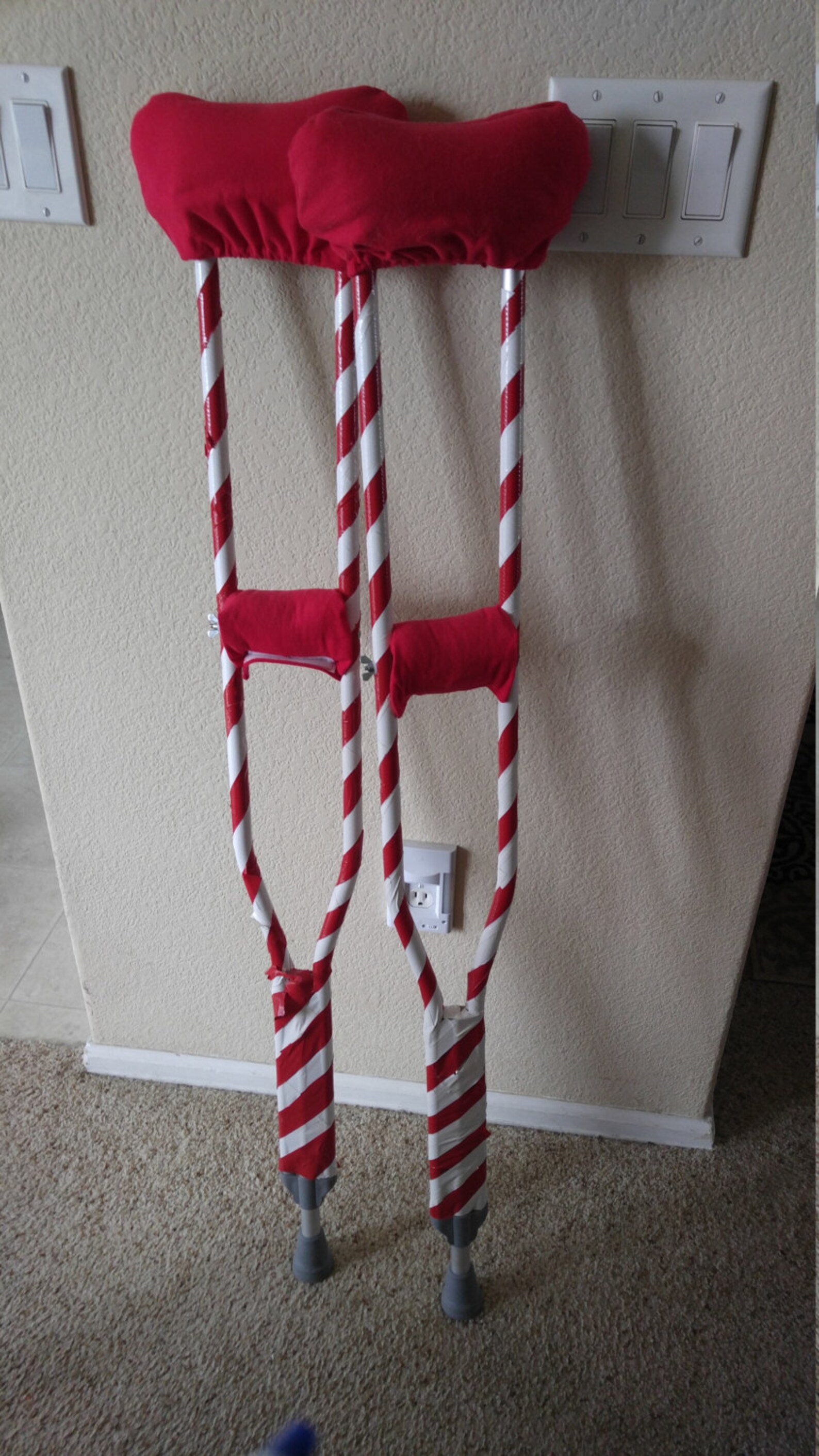 4 Piece Set Solid Color Padded Crutch Underarm Covers Crutches Etsy