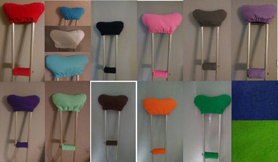 4 Piece Set Solid Color Padded Crutch Underarm Covers Crutches Etsy
