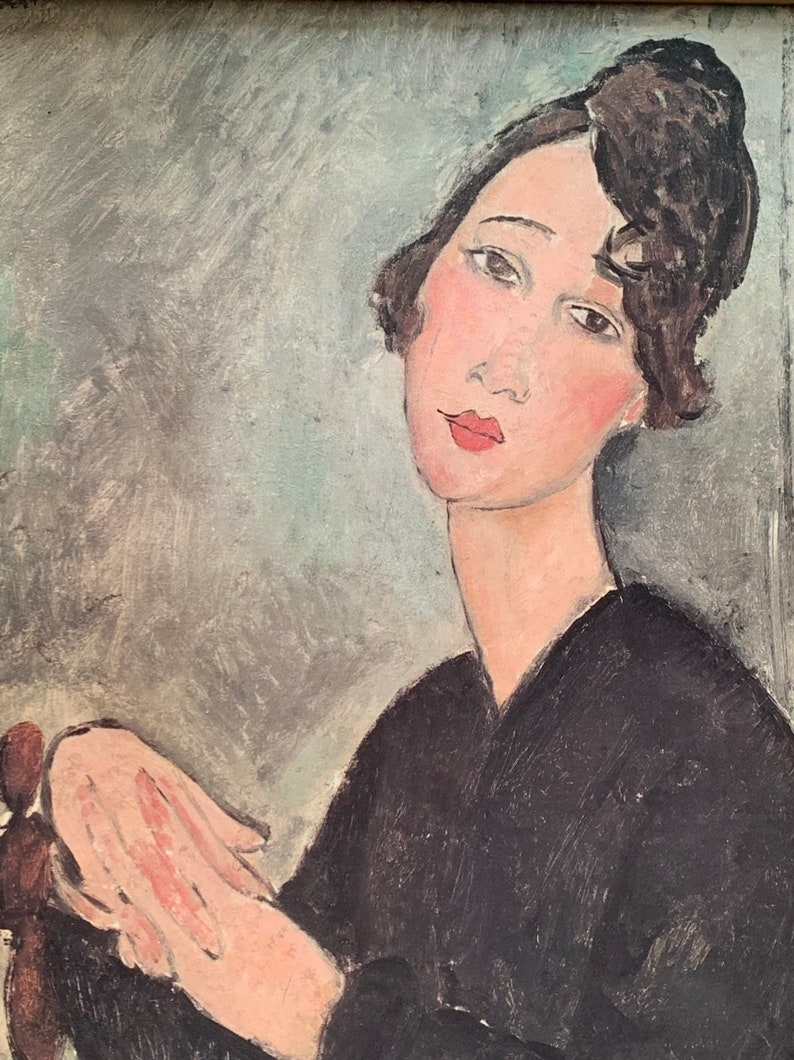 1970 Vintage MODIGLIANI /"SELF PORTRAIT/" COLOR offset Lithograph