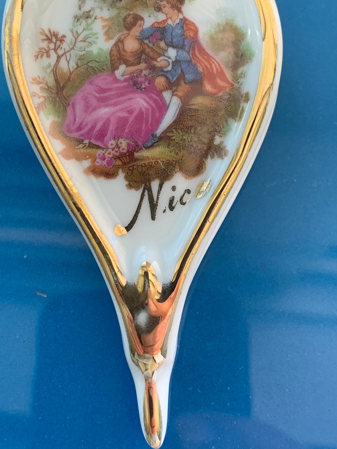 Vintage Porcelaine Artistique FM Limoges France Souvenir Courting