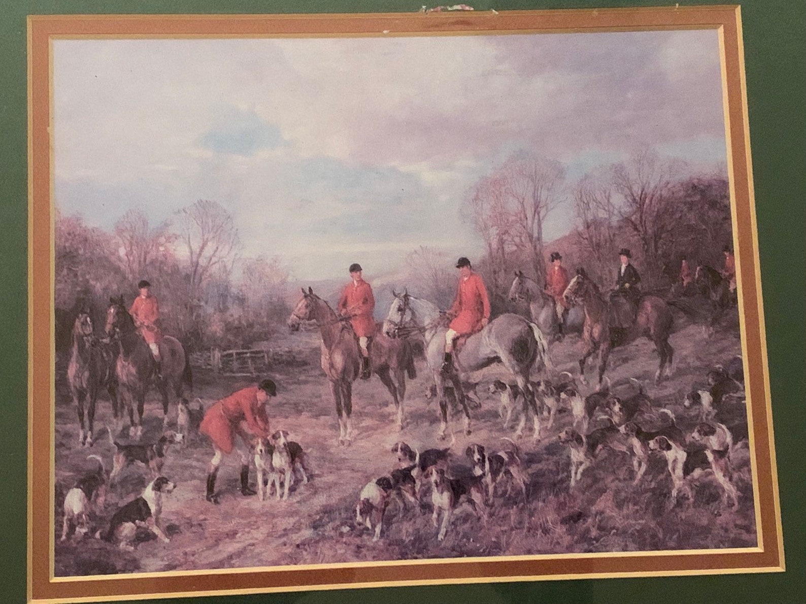 Vintage Color Fox Hunt Hunting Print Etsy