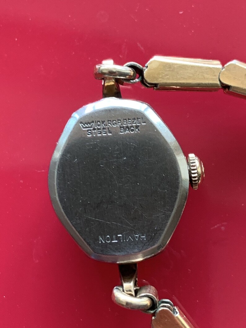 Vintage Hamilton 10k RGP Bezel Stainless Back Ladies Watch | Etsy