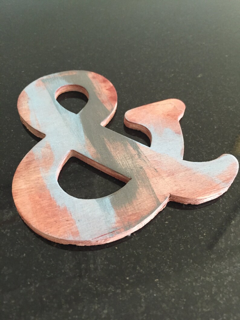 Rustic Letter '&' Monogram Ornament Rustic Etsy