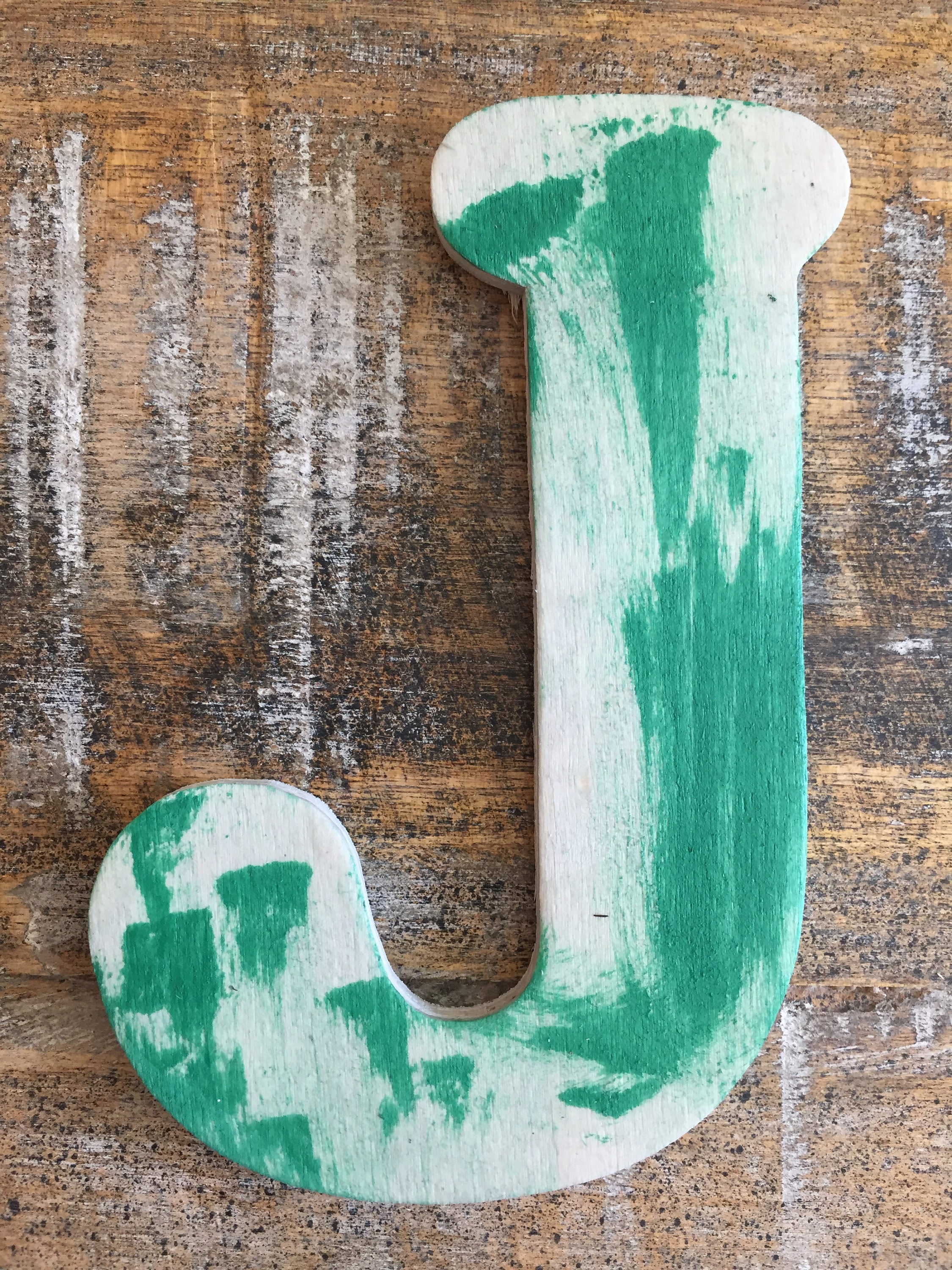 Rustic Letter 'J' Monogram Rustic Home Decor Grassy Etsy