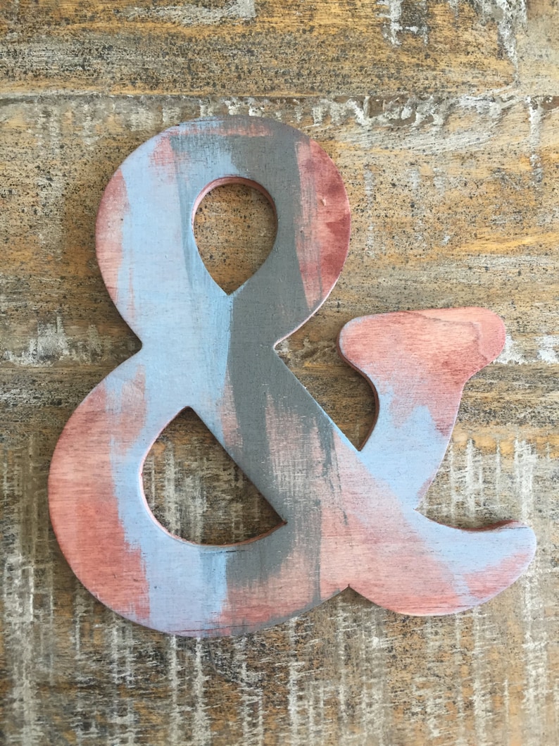 Rustic Letter '&' Monogram Ornament Rustic Etsy