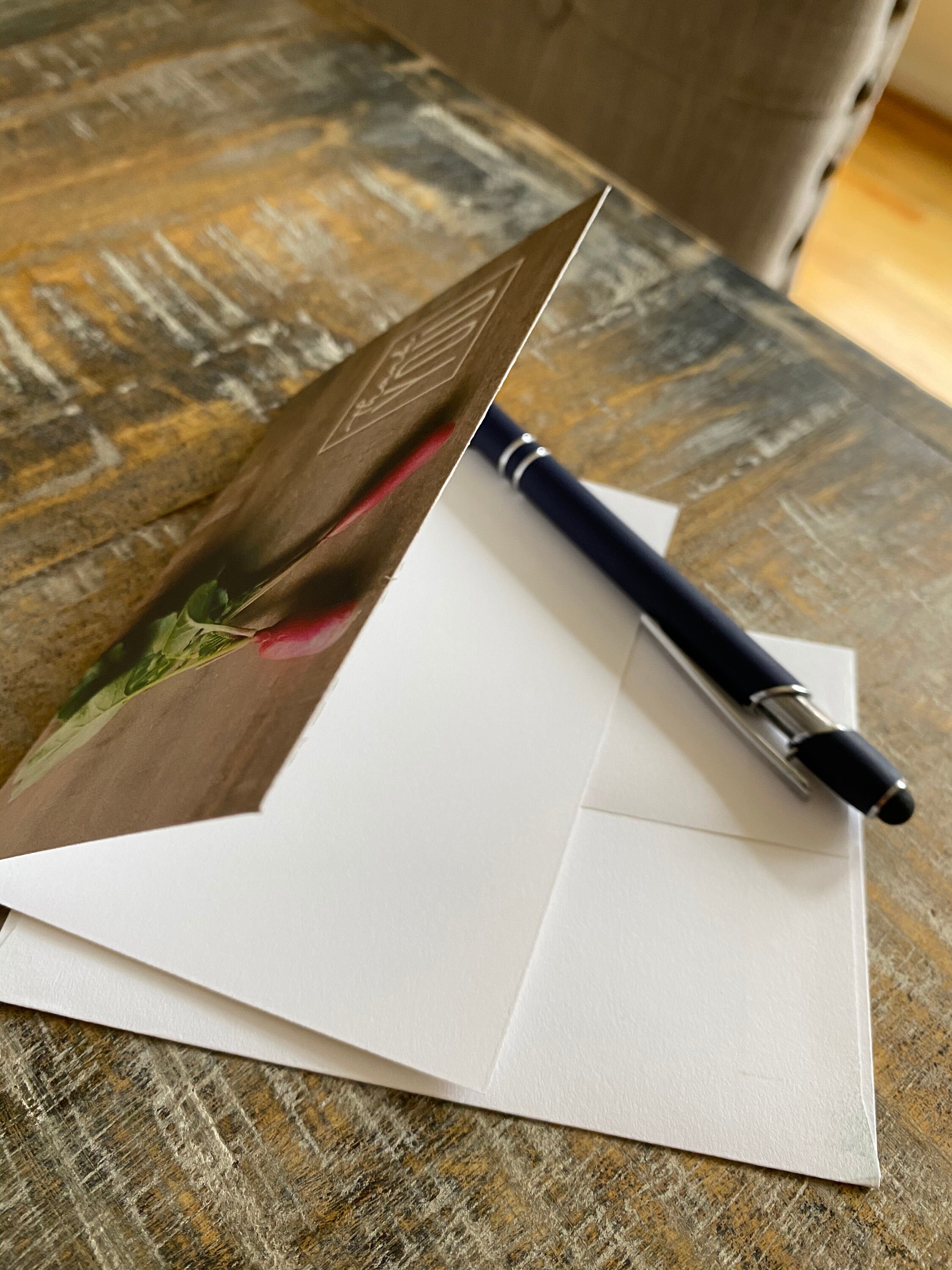 Blank Thank You Card Set W/ Blank White Envelopes Radishes on  Etsy