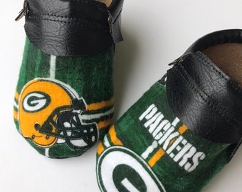 Green Bay Packer Moccs • Queen B Moccs • baby moccasins • more colors & styles