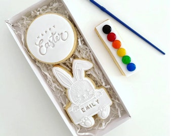 Paint Your Own Easter Cookie PYO Easter Gift Personalised Easter Craft Easter Gift Packs Easter Cookies