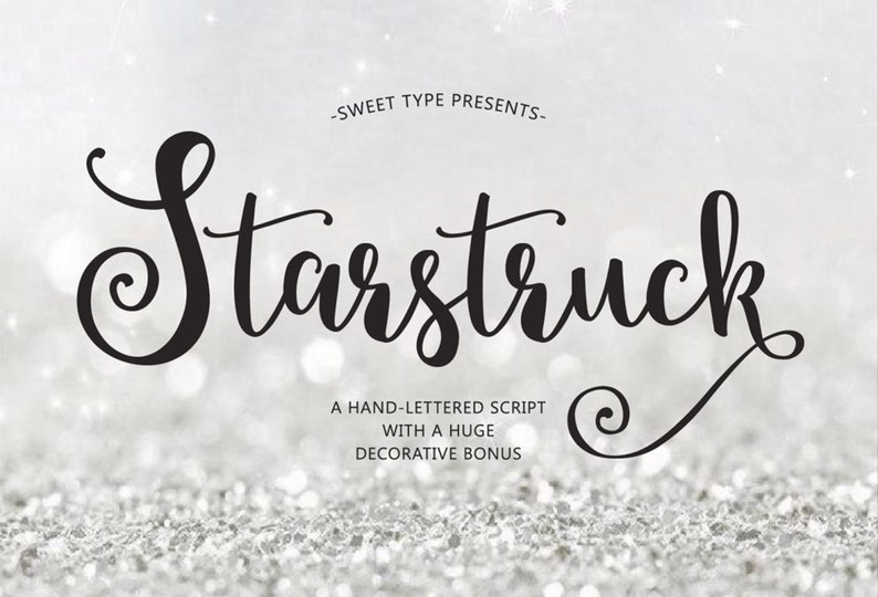 Swirly Font Bundle Hand Made Sweet Price Commercial image 5