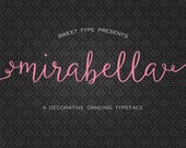 Mirabella Script Calligraphy Font Download + Alternate Decorative Bonus - Personal or Commercial