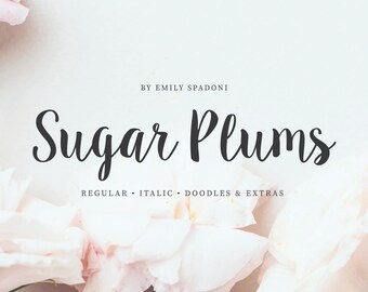 Sugar Plums Script Handgeschriebener Schrift Download (auch bekannt als Sweet Pea)